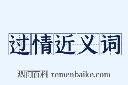 过情近义词是什么意思的图片